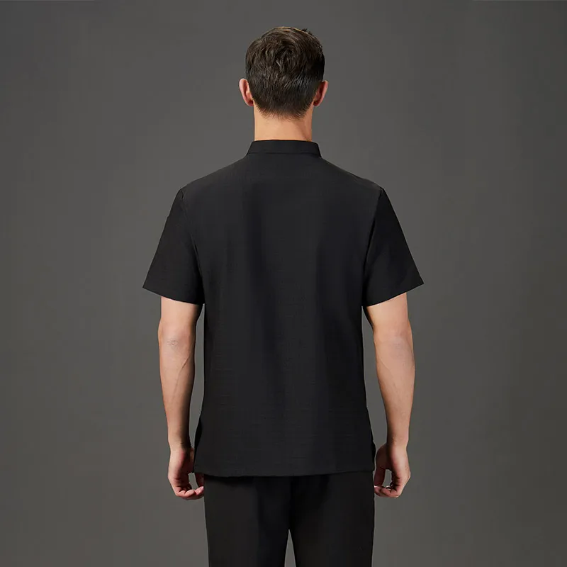 Panetteria cameriere vestiti da lavoro cucina da uomo Chef camicia cameriere giacca da cucina vestiti top Hotel ristorante uniforme abbigliamento da lavoro