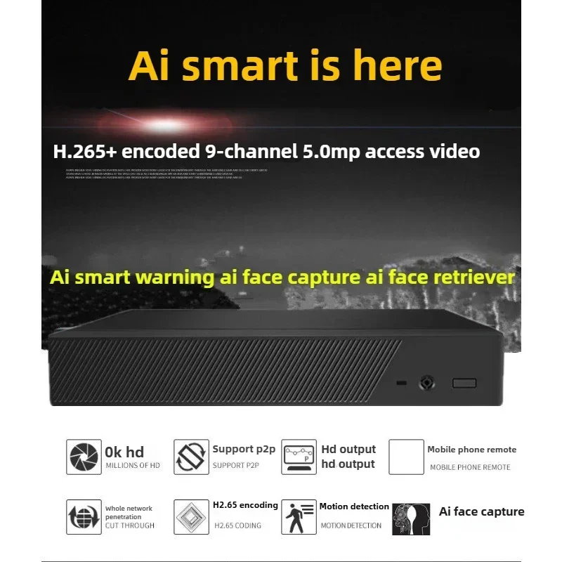 H.265 multi-channel multi-disk NVR HD 4K 8MP network hard disk recorder nvr camera nvr for cctv