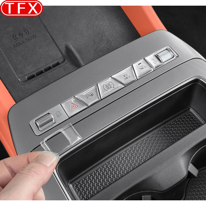 For BYD Sealion 8 Atto 8 Tang L Car Styling Central Control Button Dropper Protection Sticker Button Protection Auto Accessories
