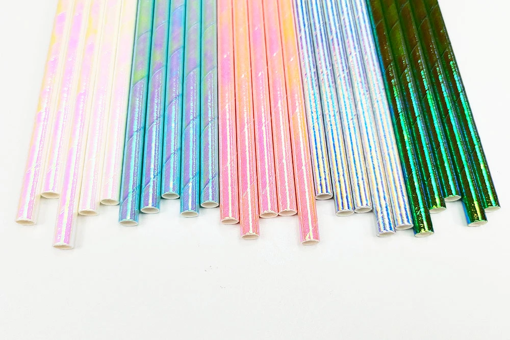 25 Stück Einweg-Papierstrohhalme in Gold/Silber, Regenbogenfarben, Geburtstag, Hochzeit, Dekoration, Babyparty, Weihnachten, Party, Event-Zubehör – Detail 4