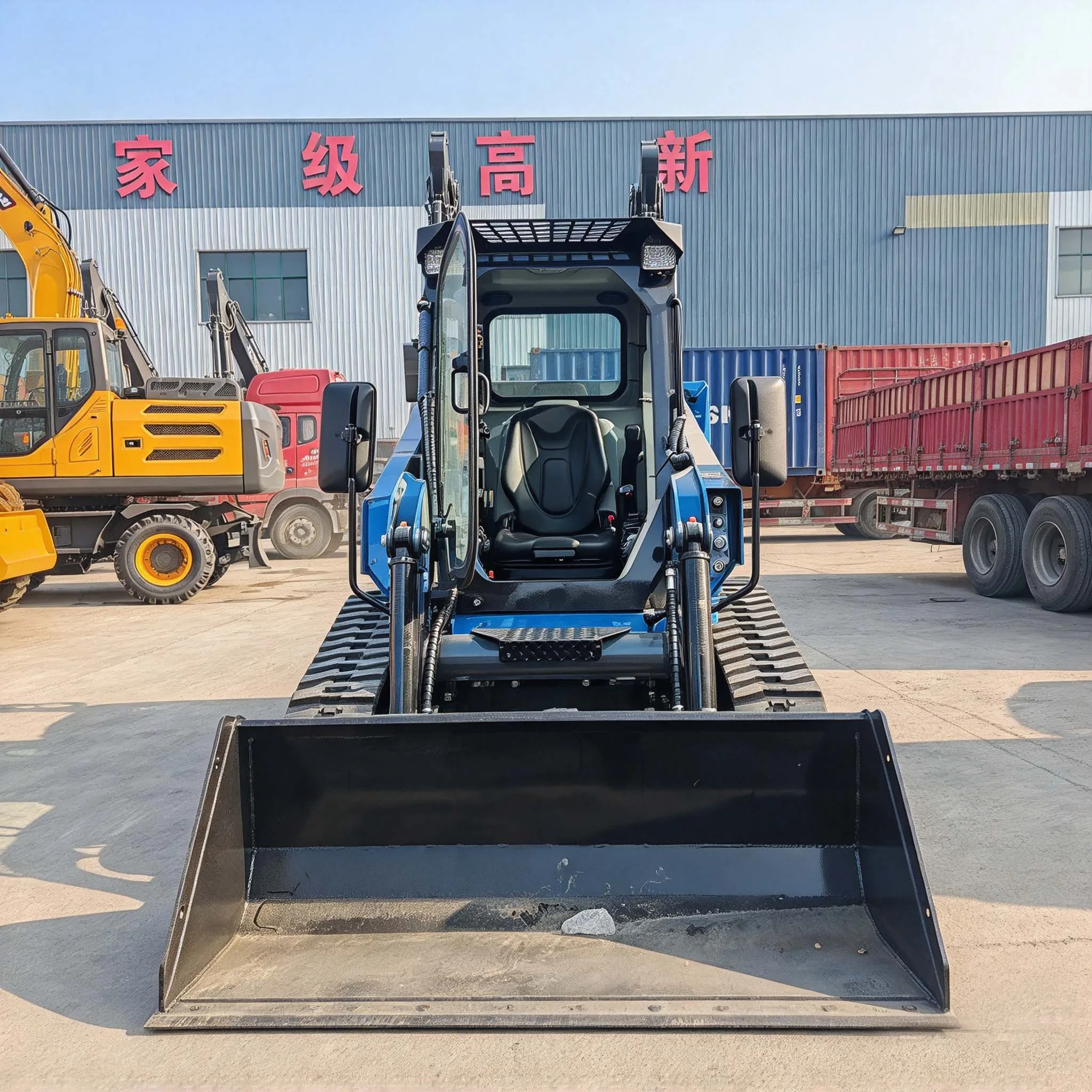 Factory Direct SAAO Sit-on Skid Steer Loader Compact Diesel Loader with Cab for Agricultural and Farm Use