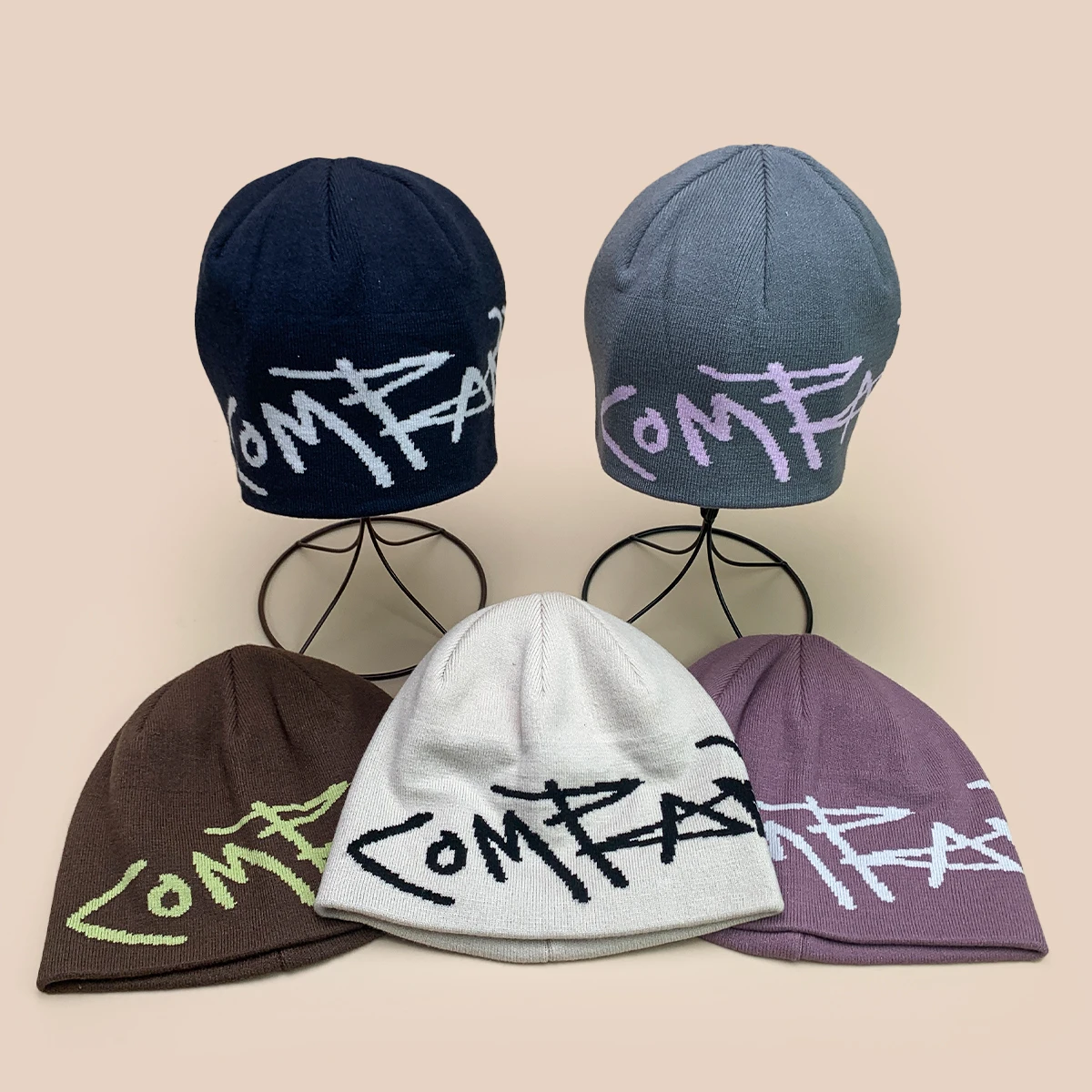 

American Street Jacquard Letters Wool Knitted Hats New Men Women Warm Outdoor Fashion Climb Casual Versatile ins Skate Beanies