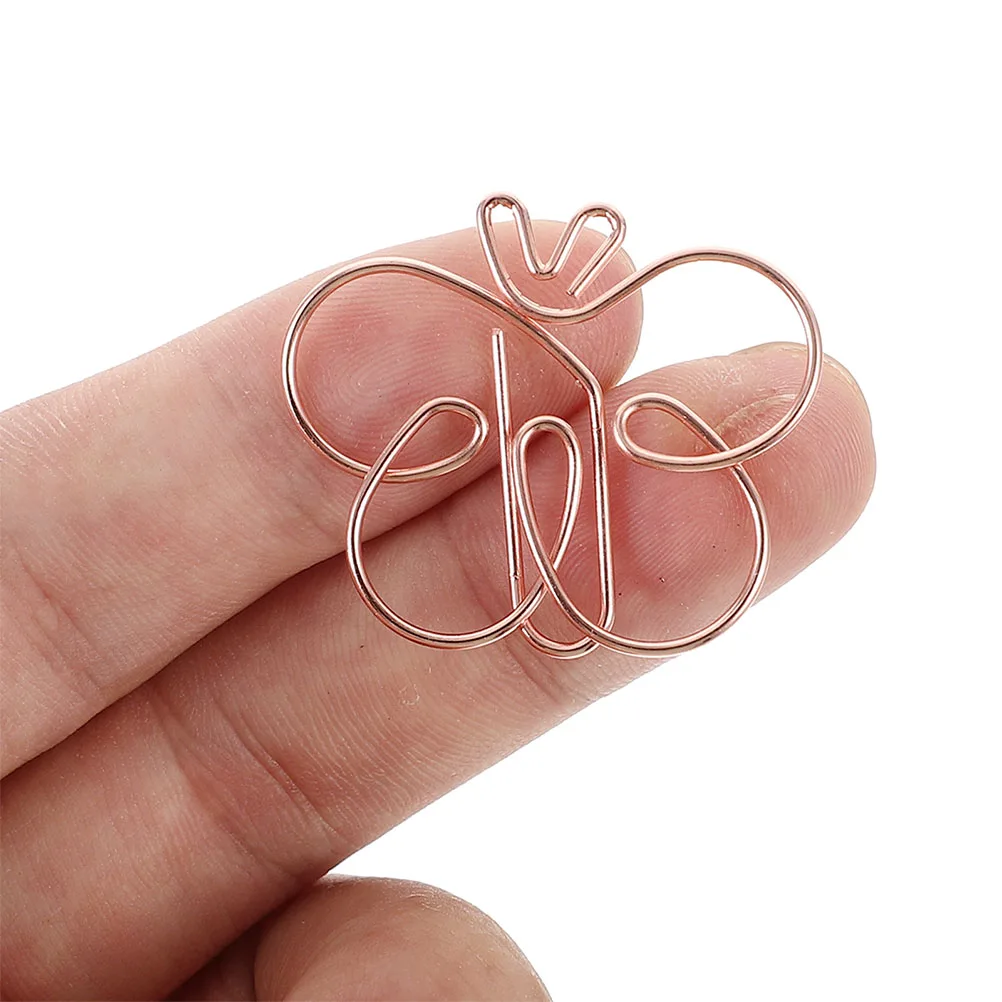 30 قطعة من مشابك الورق على شكل فراشة لطيفة، مشابك مرجعية معدنية قوية لتنظيم الملفات، ملحقات دراسة سطح المكتب