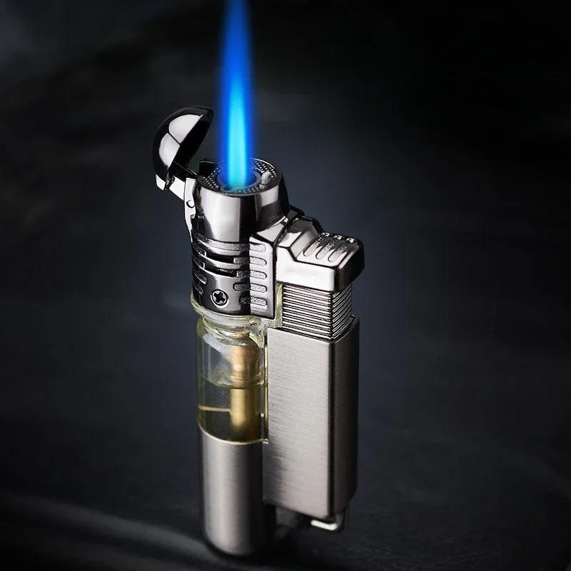 Windproof Butane Gas Smoking Lighter Direct Flame Jet Lighter Metal Torch Cigarette Accessories Cool Gift For Men Cigar Lighters