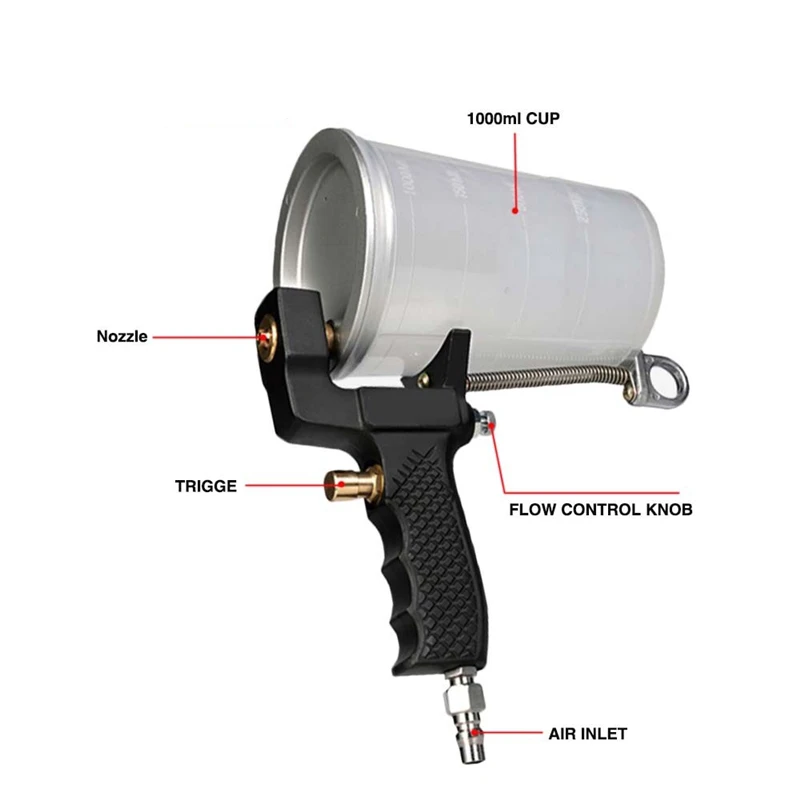 Gel Coat Spray Gun 3.0 | Resin Fiberglass Mold Gel Coat Spray Gun | Large-Bore 5.0 Handheld Spray Gun