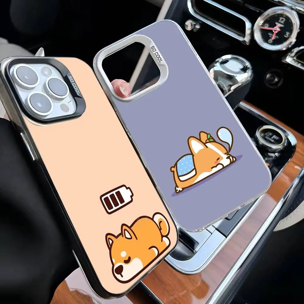 

Pet Koki Corgi Dog Phone Case For iPhone17,16,15,14,13,12,11 Plus,Pro Max White Matte Shockproof Cover
