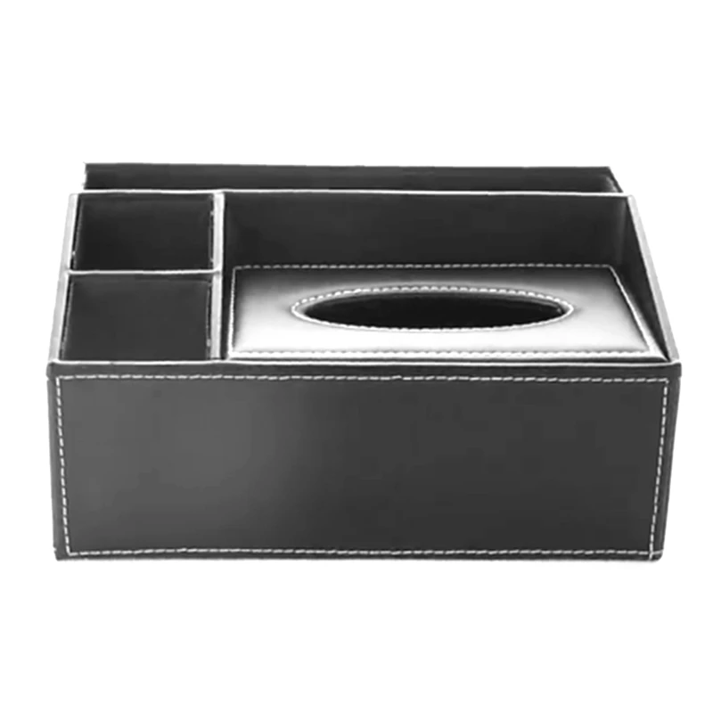 Tissue Box Cover Remote Control Holder Tissue Box Holder  Stationery Box Covers Leather Box Cover For Home 1 Piece