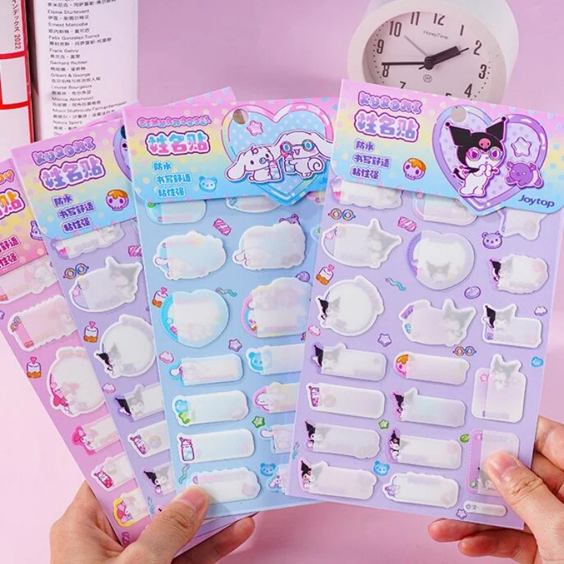 lotto-sanrio-kuromi-melody-cinnamoroll-adesivo-carino-raschietto-diario-diy-decorativo-sigillante-adesivo-etichetta-bastone-album