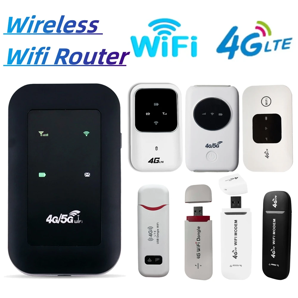 4G WIFI Router Portable Pocket WiFi Repeater 3G/4G LTE Wireless Router with SIM Card Slot Mini Outdoor Hotspot Pocket Modem