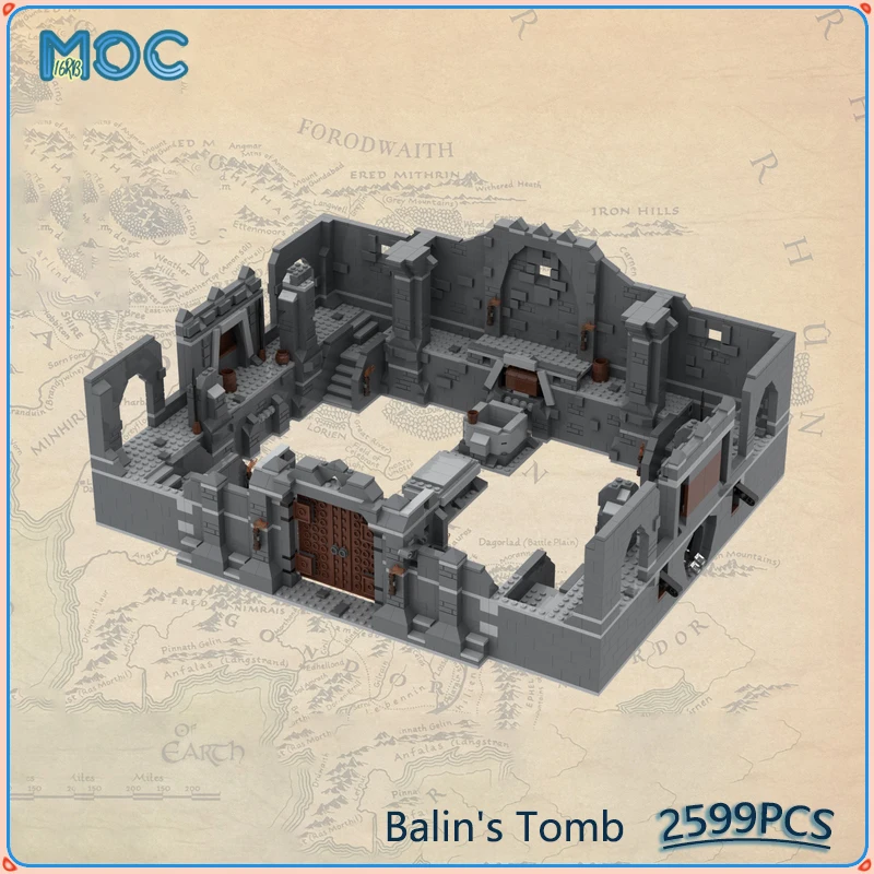 Furnace of Doom or Forbidden Pool or Fall of Osgiliath Architecture Model MOC Building Blocks Assemble Bricks Ring Toys Gift