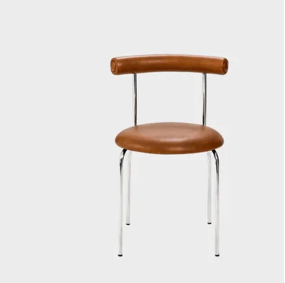 

Italian Medieval Stainless Steel Back Cafe Designer Dining Chair