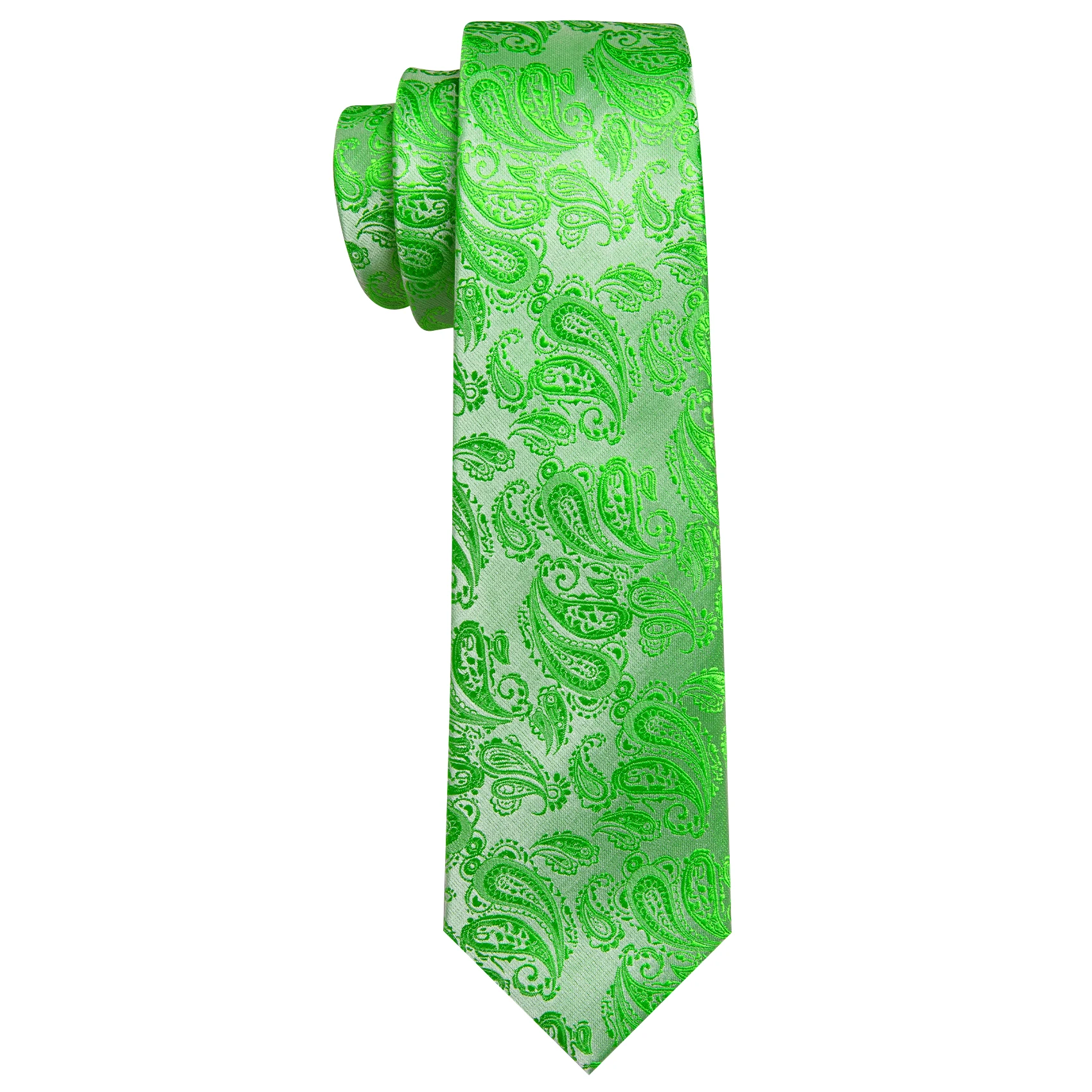 Barry.Wang 160CM Long Men Tie Luxury Jacquard Floral Paisley Necktie Handkerchief Cufflinks Set Wedding Party Business Gift