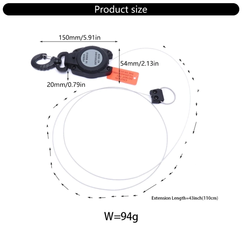 Scubas Gear Retractor Compacts Gear Keepers Scubas Diving Gear Retractor with Clip & Split Rings for Underwater Snorkeling