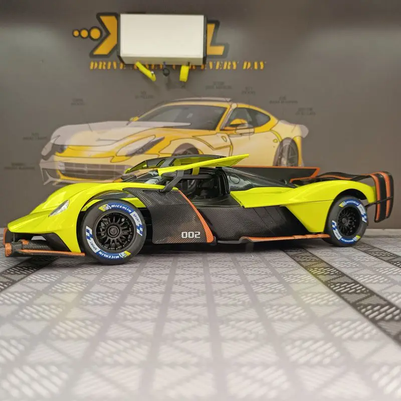 1:24 Aston Martin Valkyrie Alloy Supercar Model Car doors on both sides that can be opened  with sound and lighting functions