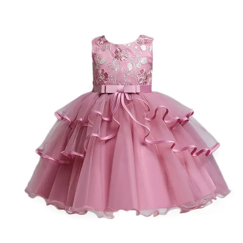 Vestidos de Moda para Niñas, Vestidos de Verano para Niñas, Vestidos de Encaje sin Mangas para Niñas, Vestido de Fiesta para Niñas de 2 a 10 Años