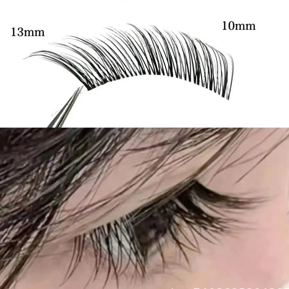 5 paia di ciglia finte curve per bambini, stile volpe segmentata naturale, simulazione di ciglia finte, trucco quotidiano per occhi a grappolo singolo