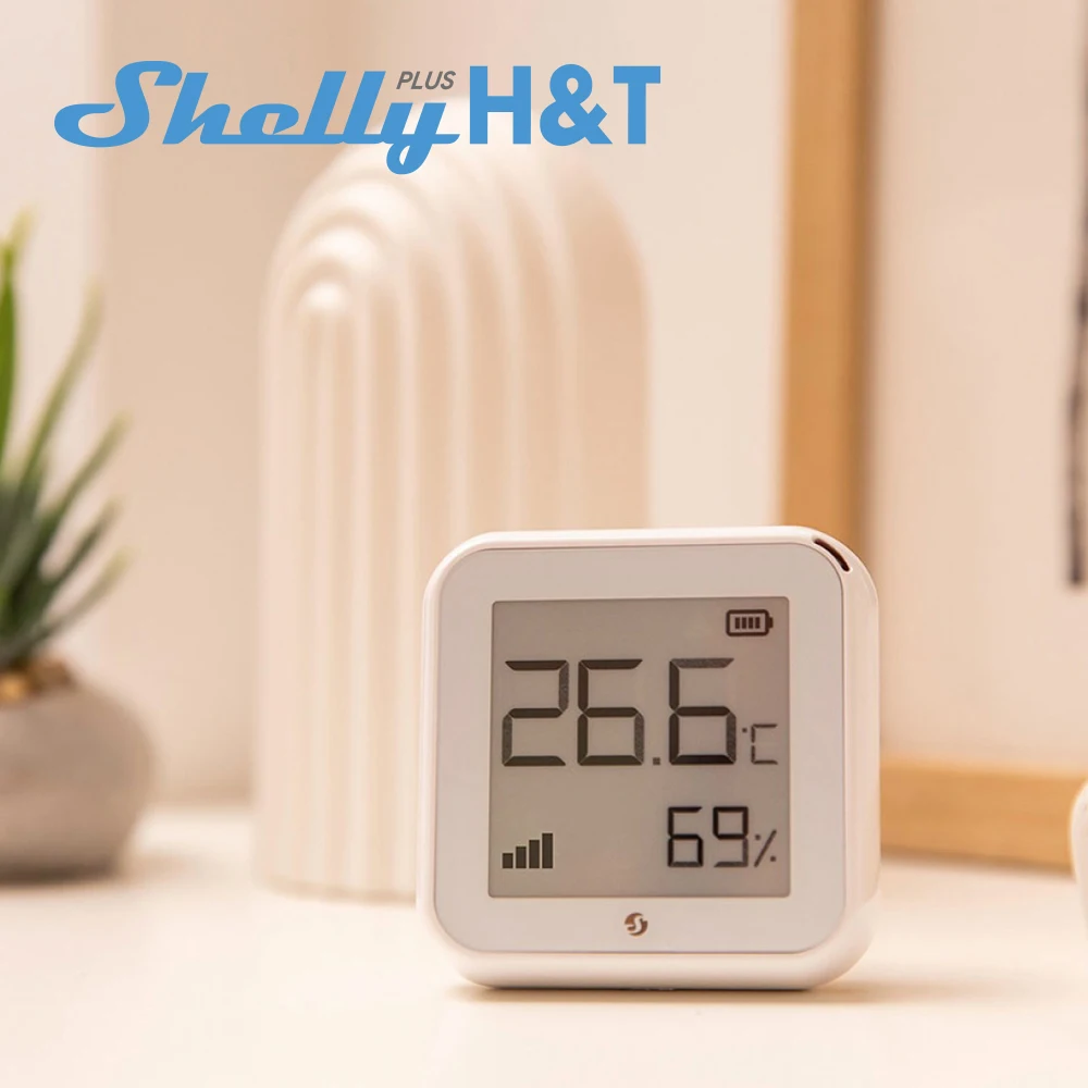 Shelly HT Gen3 WiFi-operated Humidity Temperature Sensor Bluetooth Inclusion Compatible With Alexa Google Home Android More