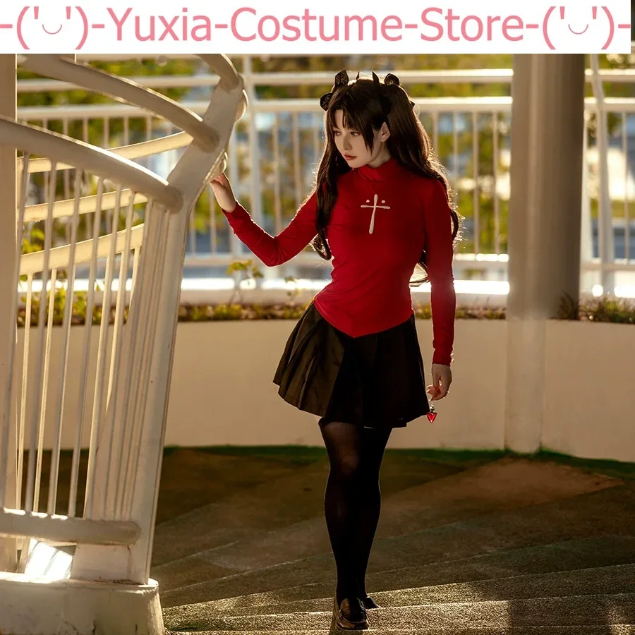 Fate/stay Night Tohsaka Rin Red Regular Wear Ladies Cosplay Costume Cos Game Anime Party Uniform Hallowen Play Role Clothes