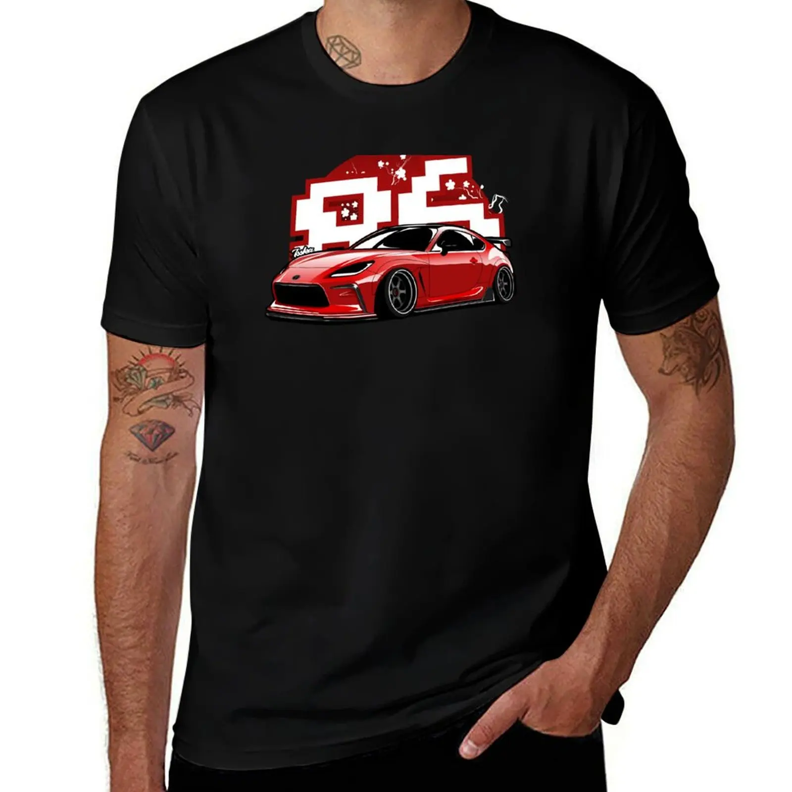 

GR86 Widebody Silver T-Shirt Basic Casual Wear Short Sleeve Top