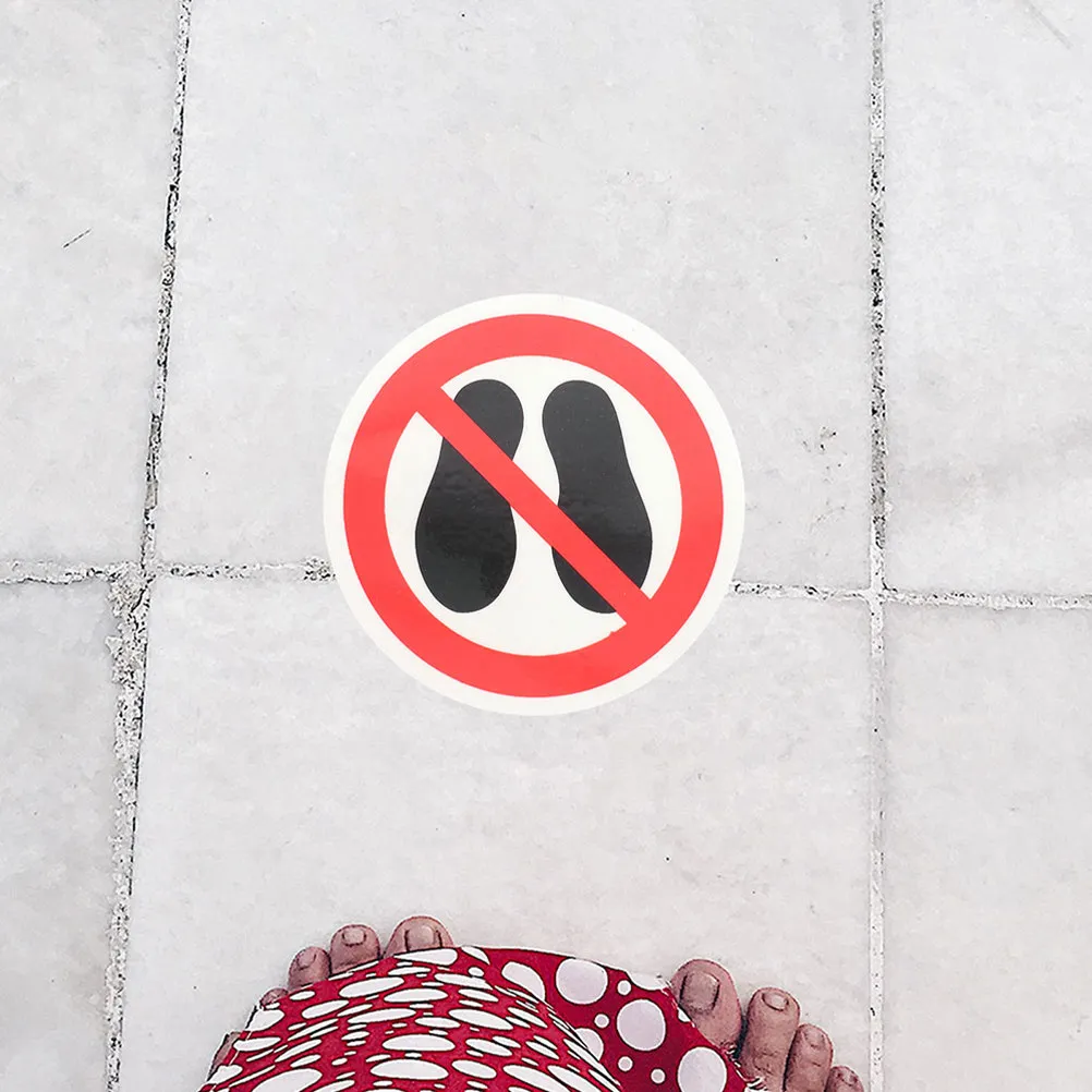 No Step Here Warning Decal Round Sticker Do Not Step Sign High Visibility Safety Warning Sticker Security Caution Label