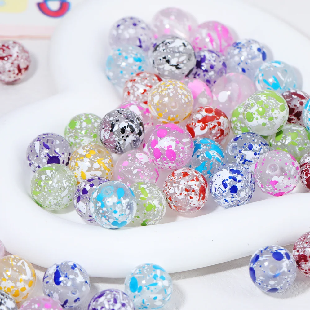 

Cordial Design 230Pcs 16*16MM DIY Beads/Polka Dot Paint Effect/Round Shape/Jewelry Accessories/Hand Made/Acrylic Bead #18324