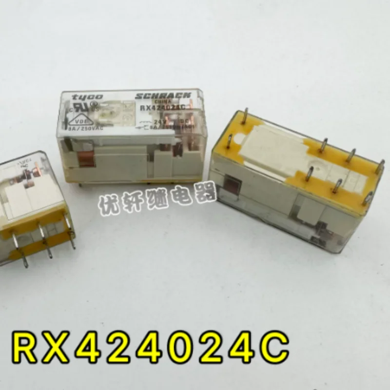 RX424024C relay, 8-pin, 8A, as a substitute for RT424024C, 24V