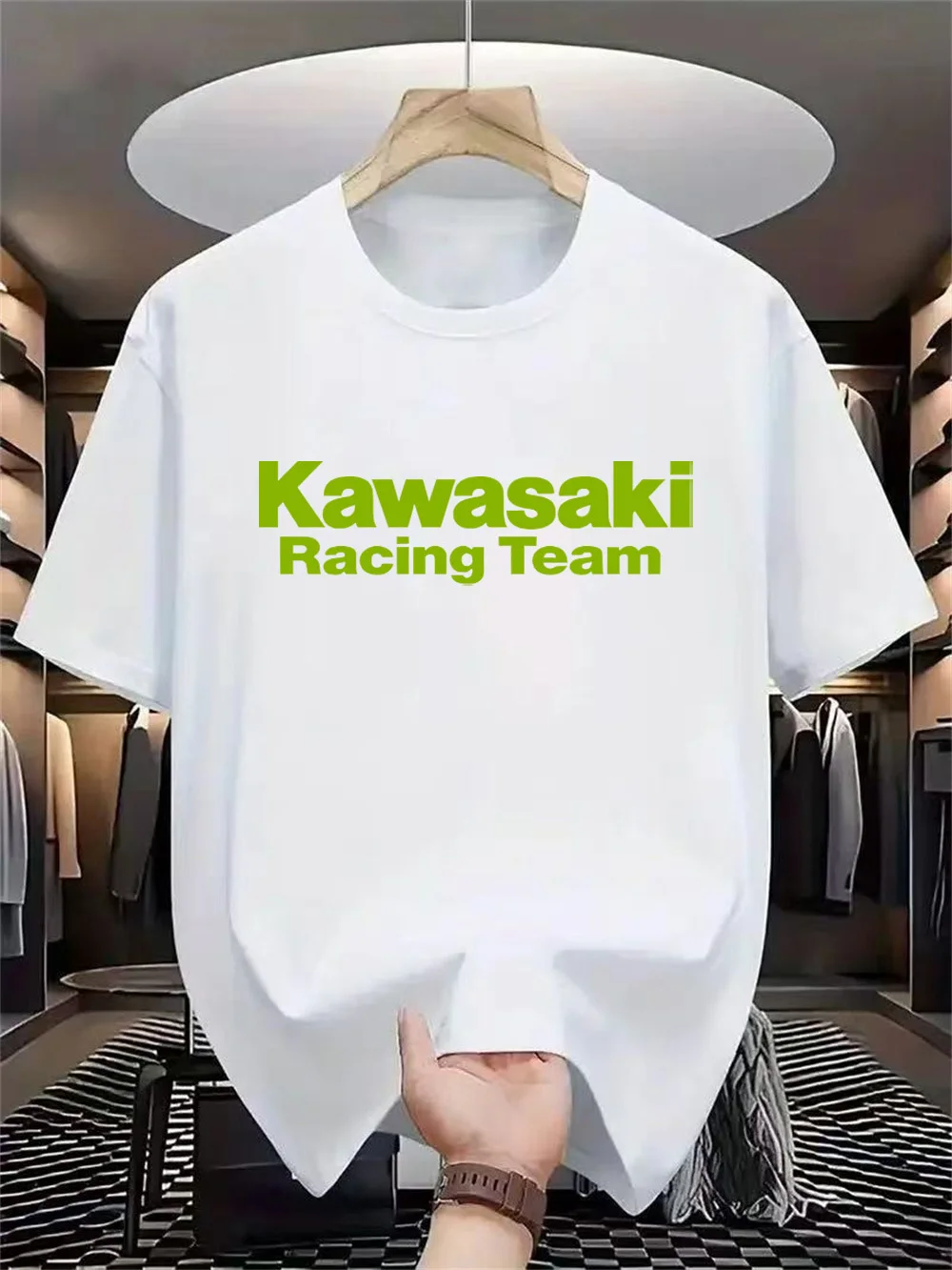 

Kawasaki Men's Club T-shirt, summer quick drying breathable sweat absorbing fashionable and comfortable short sleeved T-shirt