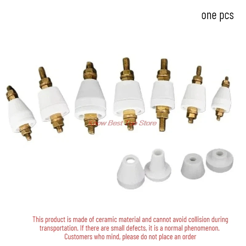 2PCS High Frequency Ceramic Sleeve Pagoda Insulated Terminal Wire Connection Post for Muffle Furnace Meter Box Wiring Cabinet