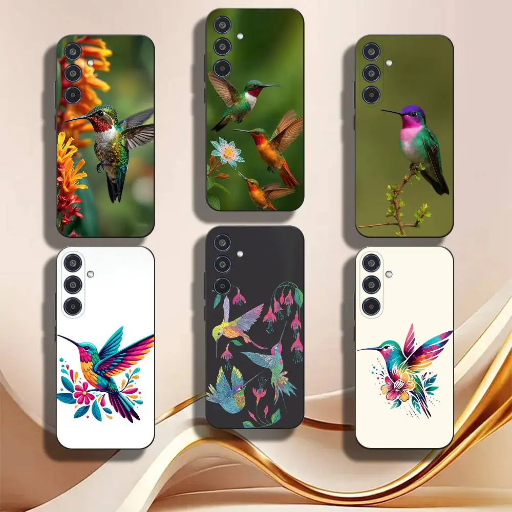 Colorful Bird Hummingbird Phone Case For Samsung Galaxy A12 13 Note 10Pro 20Ultra A20 21 30 31 40 41 A71 72,Matte Soft Cover
