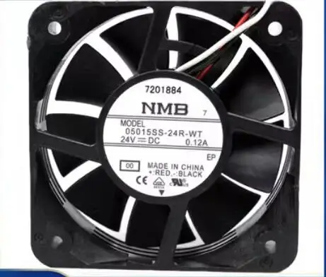 

NMB 05015SS-24R-WT DC 24V 0.12A 50x50x15mm 2-Wire Server Cooling Fan