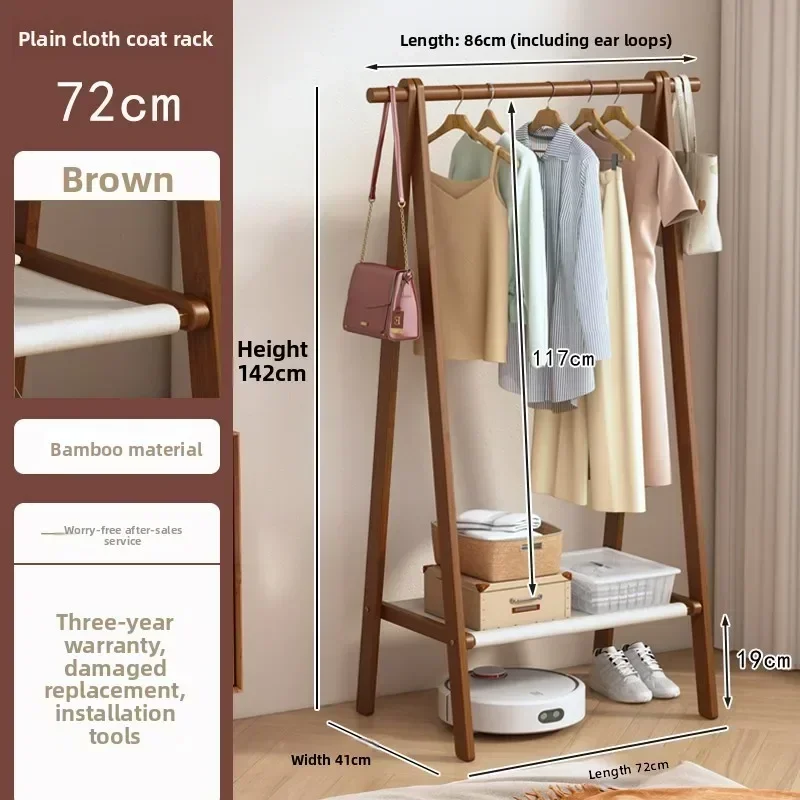 Exquisite Multi-functional Hanger Floor to ceiling Bedroom Hanger Double layer drying rack Clothes rack Storage rack