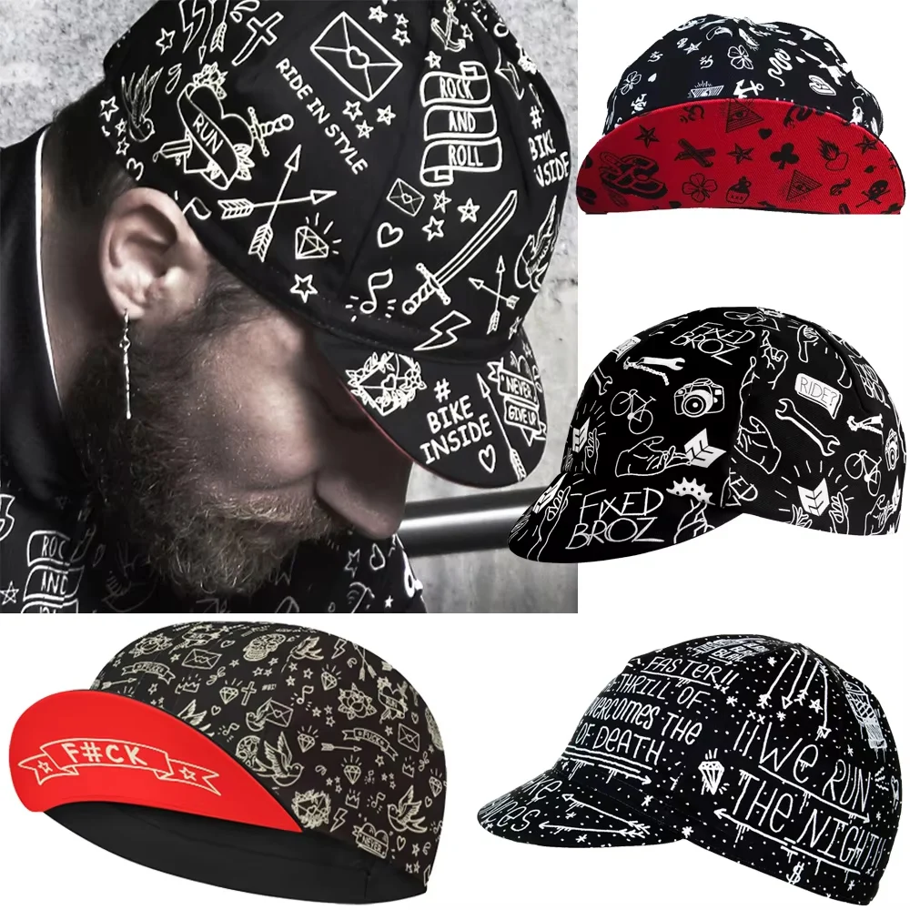 Classic Black Cycling Cap Outdoor Running MTB Road Sports Bike Headwear Hat
