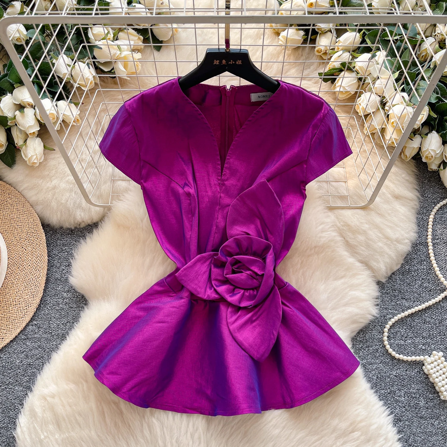 

Сексуальные трехмерные тонкие майки с короткими рукавами, шикарный женский топ для вечеринок Y2k, женская одежда High Street