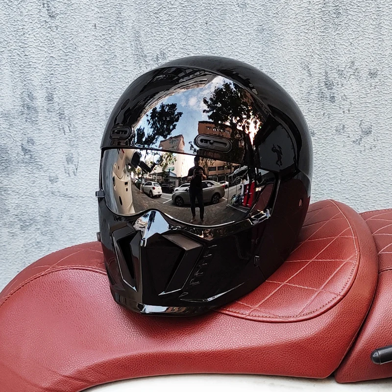 ORZ Motorcycle Helmets Full Face Open face Helmet 3/4 for Men Dual Visor with Internal Tinted Sunshield DOT Approved