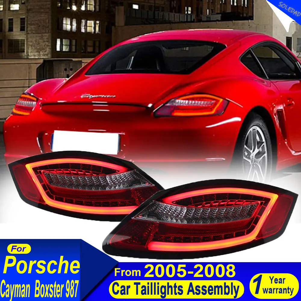 Car Tail lamp for Porsche Cayman  Boxster 987 LED Taillight 2005 2006 2007 2008 987.1 Rear Fog Brake Turn Signal car Accessories