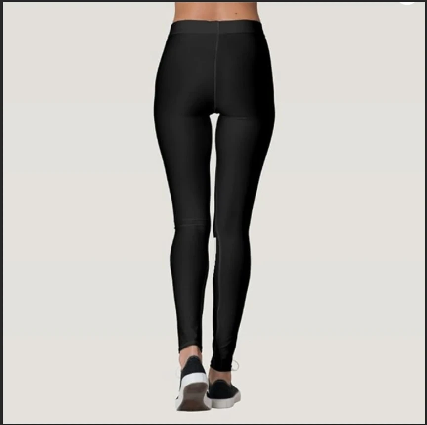 Love letter-printed slim-fit elastic leggings for women with elastic waist