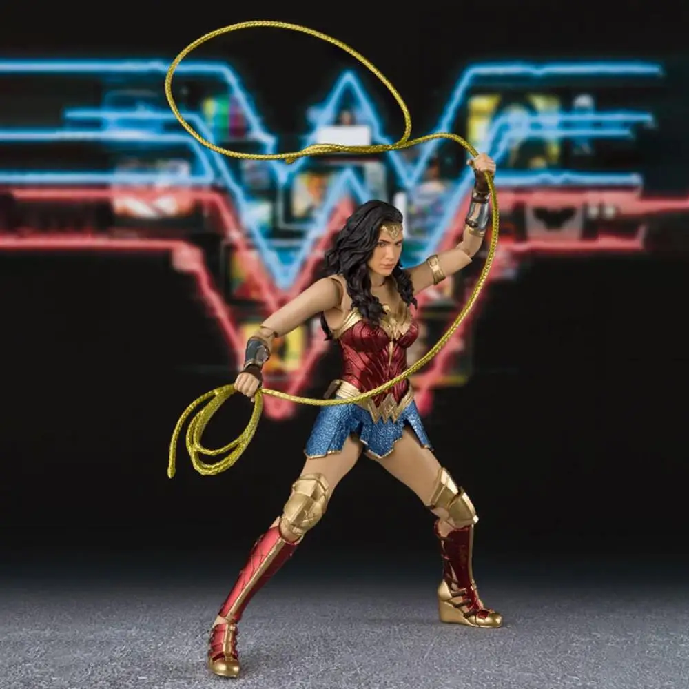 Bandai Genuine DC S.H.Figuarts Wonder Woman 1984 Gal Gadot WW84 Anime Action Figure Toys Collection Model Decorative Toy Gifts