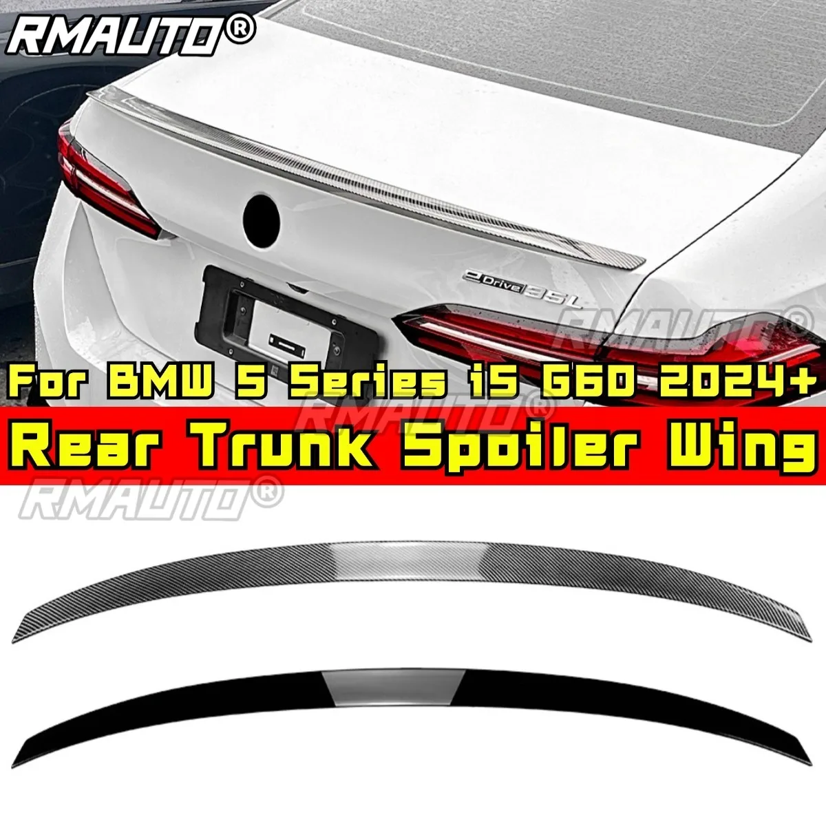 

For BMW 5 Series I5 G60 Rear Trunk Spoiler Rear Trunk Wing Trunk Spoiler Wing for BMW 5 Series I5 G60 2024+ Car Accessories