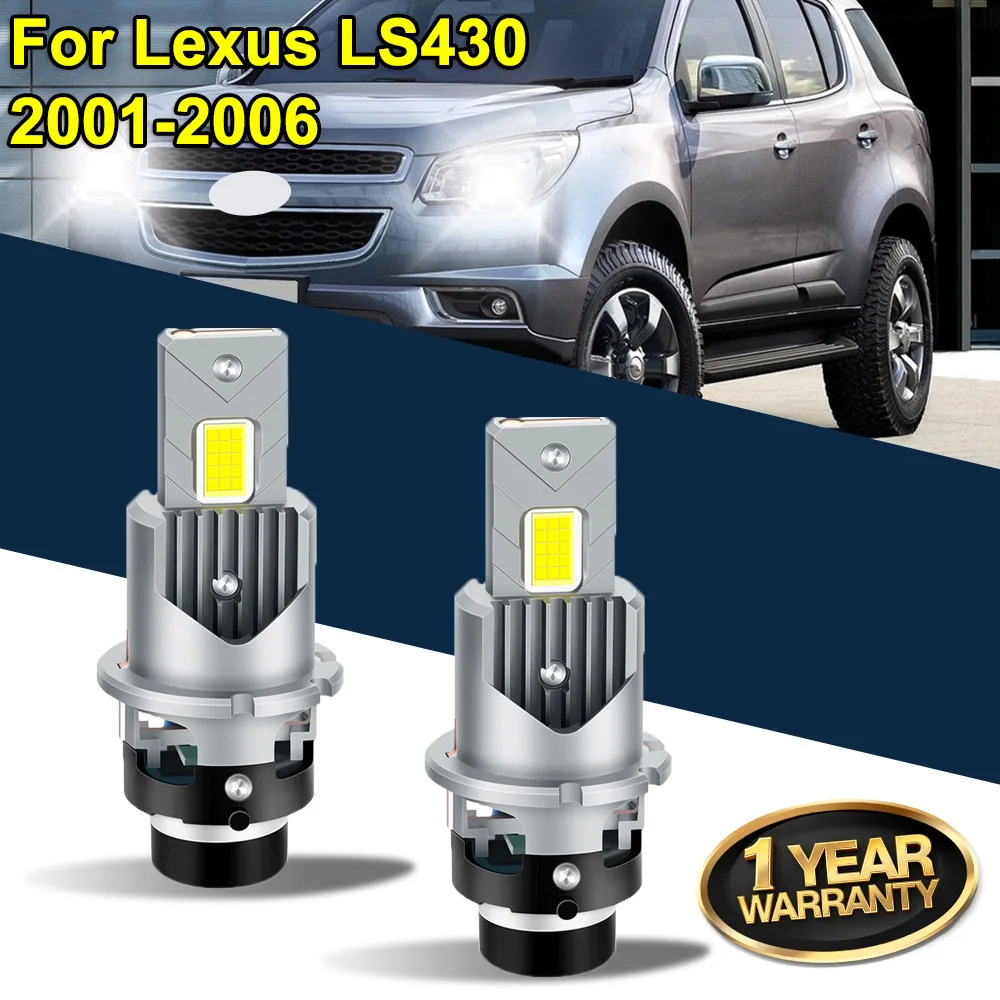 

For Lexus LS430 2001-2006 D2S D2R LED Headlight Bulb Super White 6000K HID Xenon Replacement Headlamp for Enhanced Visibility