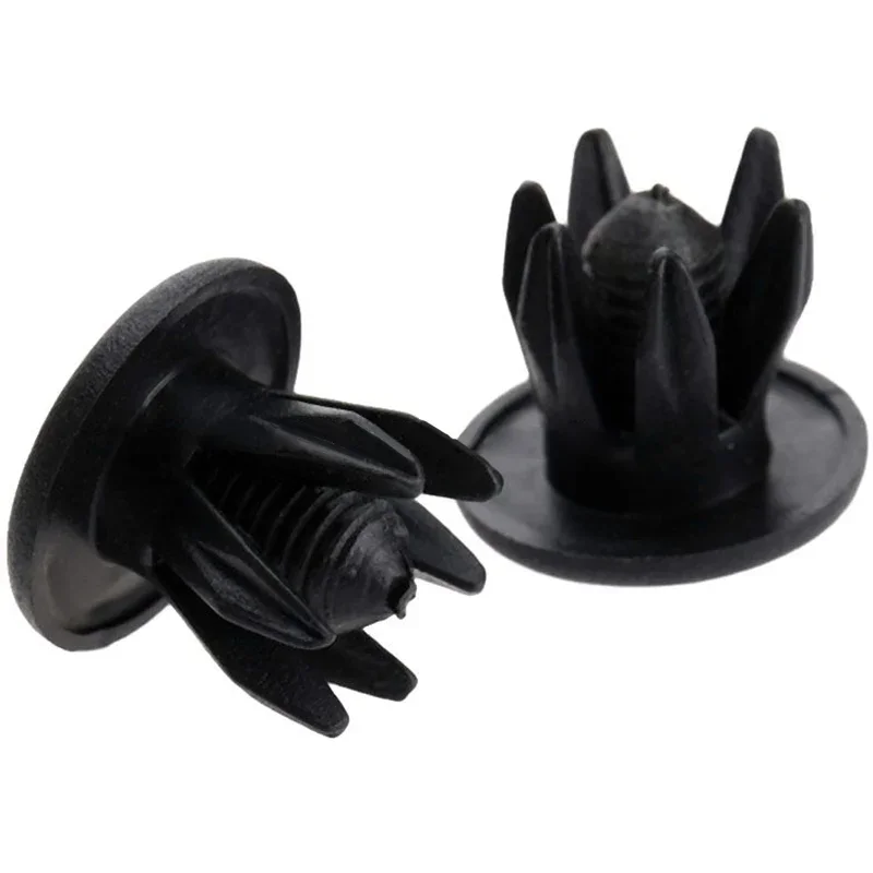 50Pcs 10Mm Zwarte Auto Truck Bumper Fender Rivet Clips Hoge Kwaliteit Auto Fastener Retainer Plastic Rivet Clips Accessoires