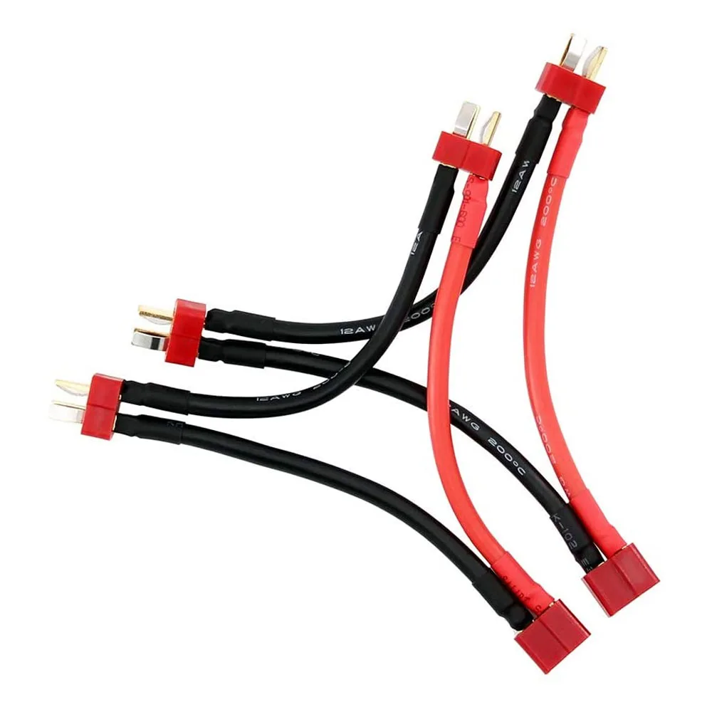 30PCS Deans T Plug Connector Series 12AWG 100mm Silicone Wire Cable Leads For RC Parts & Lipo Battery