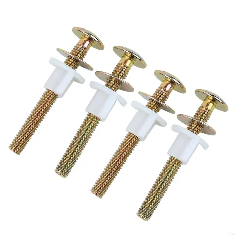 77Ja 4pcs مقاعد تواليت متينة براغي مع الجوز البلاستيكي وغسالات الصلب الكربوني