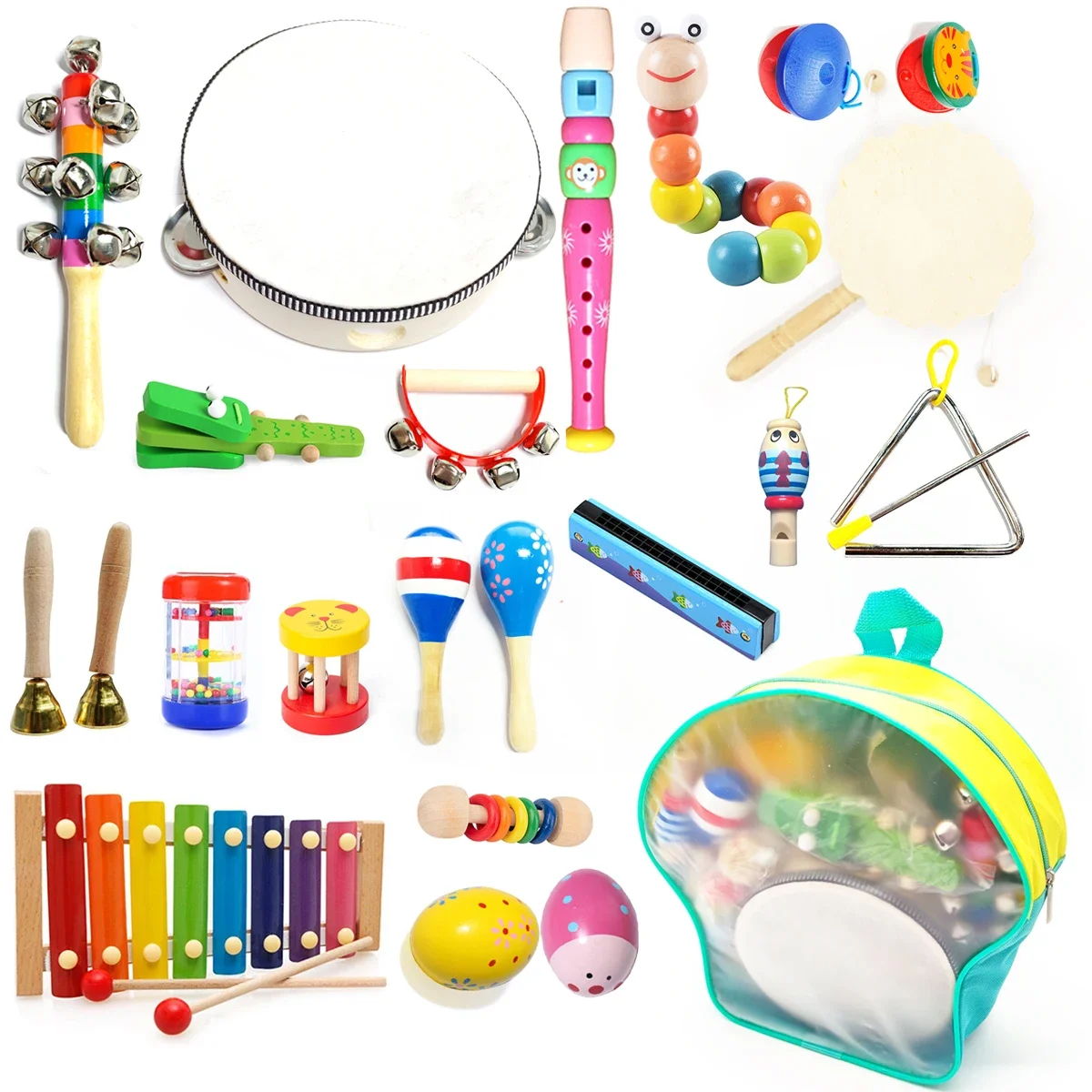 

2024 New Design Children Music Education Toys Funny Preschool Educational Development Wooden Kids Musical Toys Set Gifts Baby