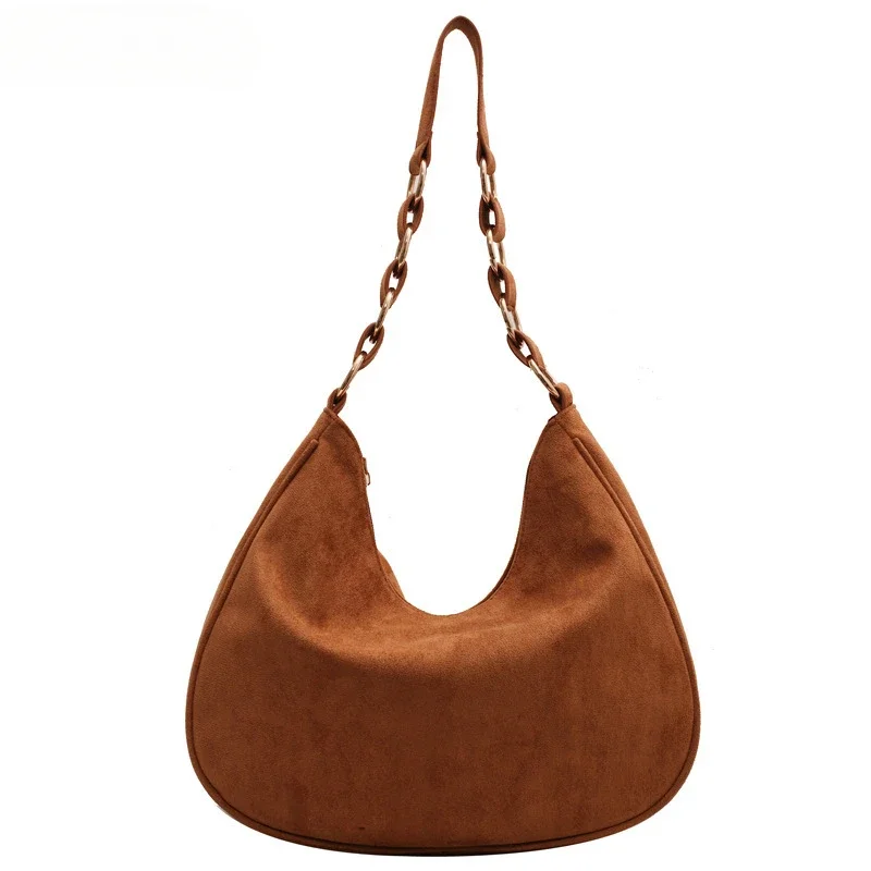 High-quality Women\'s Autumn and Winter Retro Large-capacity Bag New Bag Female Large Bag Suede Shoulder Casual Bucket