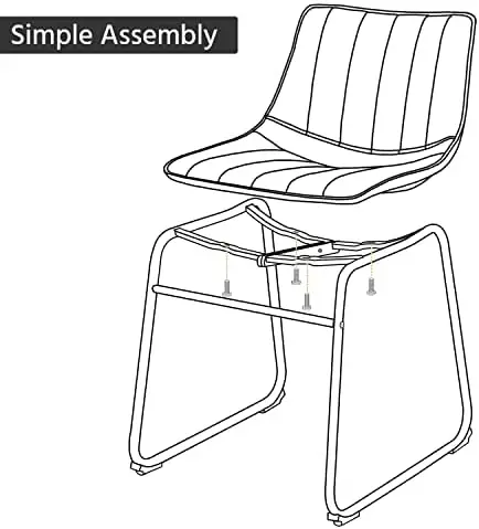 Juego de 2 taburetes de cuero PU de 30 pulgadas, sillas altas sin brazos, taburete de Pub con patas de Metal y asiento tapizado para interiores y exteriores, Br