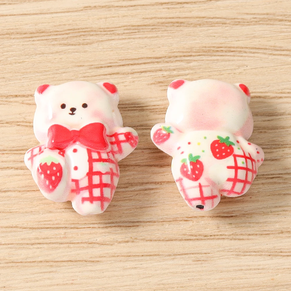 Tusember 5 Stück 15*19mm Niedliche Kawaii Keramik-Katzen-Anhänger Perlen für Schmuckherstellung Armbänder Halsketten DIY Mädchen Geschenke – Detail 11