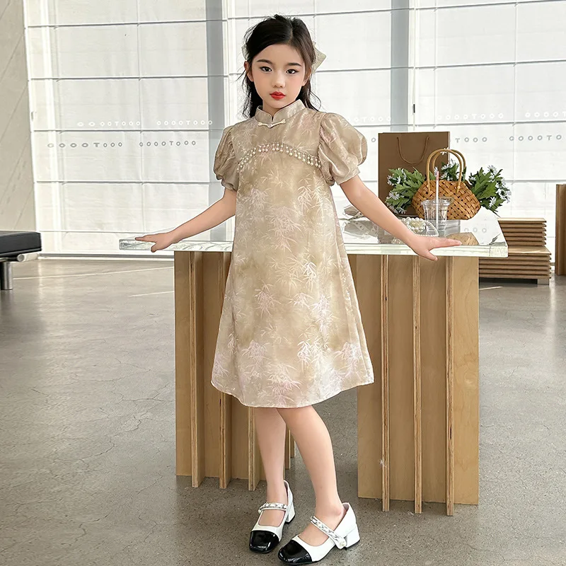 Baby Girl Dress 2024 Children Girls Dress Summer Dress New Children Fashion Fancy Dresses Female Fashion Skirt National Style image 5