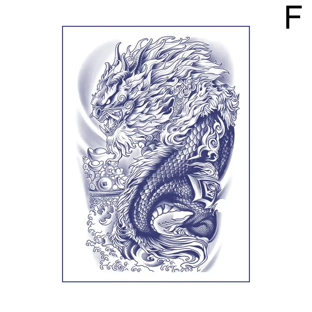 Waterproof Disposable Tattoo Sticker Wolf Head Totem Arabic Text Tattoo Sticker Paper Men and Women Arm Tattoo Sticker Paper