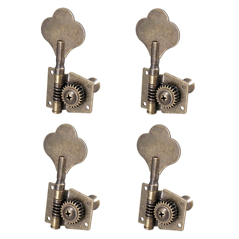 Guitar Vintage Open Bass Guitar Tuning Key Pegs Machine Heads Tuners 4R For 4 Strings Bass