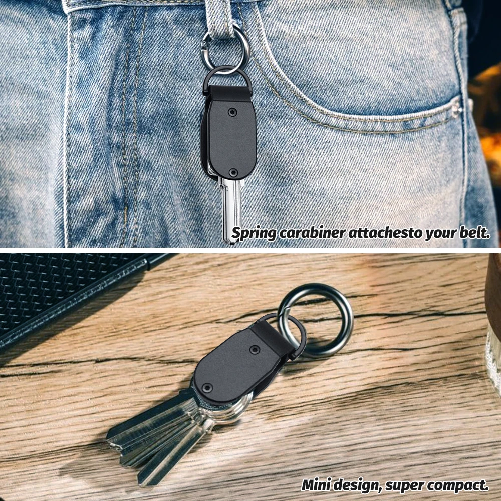 Key Organizer Compact Key Holder Metal Key Chain Minimalist key case key holder for keychain Secures 2-6 Keys